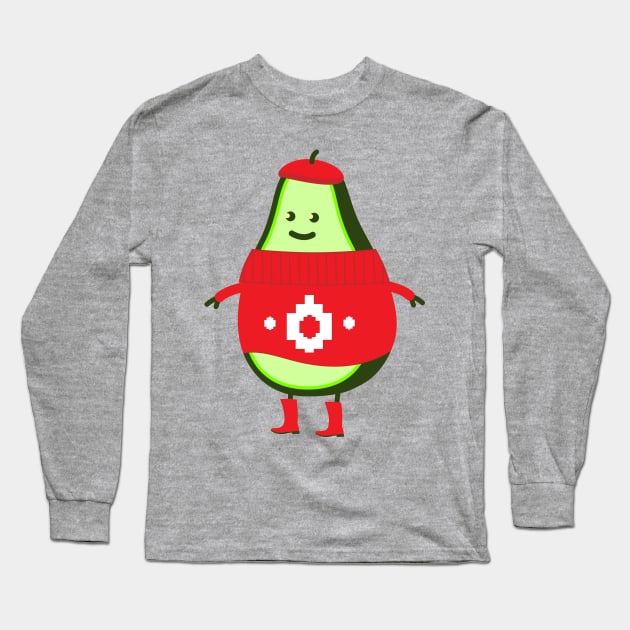 Acocado in winter Long Sleeve T-Shirt by spontania